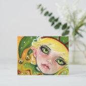 Christmas Elf Postcard Feestdagenkaart (Staand voorkant)