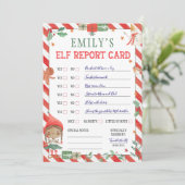 Christmas Elf Report Kaart (Staand voorkant)