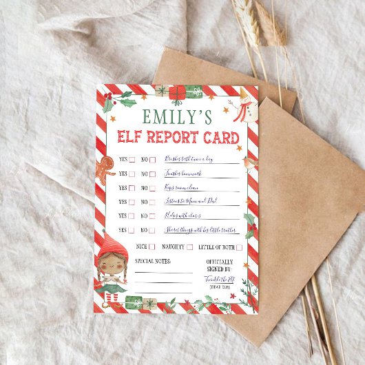 Christmas Elf Report Kaart