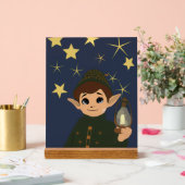 Christmas Elf Starry Night Acrylic Kids Room Acryl Bord (Huwelijk)