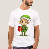 Christmas Elf T-Shirt – Festive Holiday Design (Voorkant)