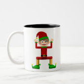 Christmas Elf Tweekleurige Koffiemok (Links)