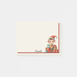 Christmas Elf Voeg ontvangers naam Kantoor Gift to Post-it® Notes