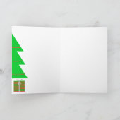 Christmas Elf Wenskaart - Gestreept cadeaupakket Feestdagen Kaart (Binnen)