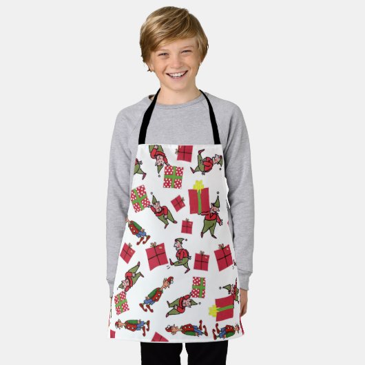 Christmas Elves Boys Chef schort (Gedragen)