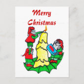 CHRISTMAS ELVES briefkaart (Voorkant)