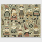 Christmas Elves inpakpapier (Vlak)