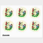 CHRISTMAS ELVES RONDE STICKER (Vel)