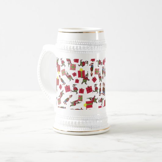 Christmas Elves stein Bierpul (Voorkant links)