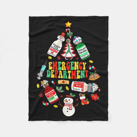 Christmas Emergency Room Er Rn Nurse Department He Fleece Deken (Voorkant)