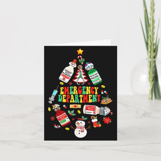 Christmas Emergency Room Er Rn Nurse Department He Kaart (Voorkant)