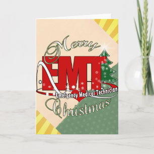 CHRISTMAS EMT Medical Noodtechnicus Feestdagen Kaart