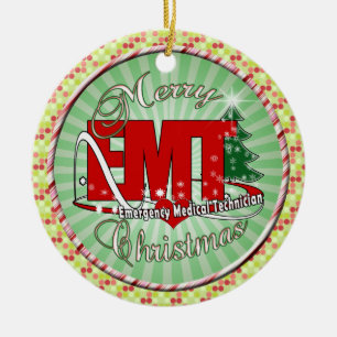 CHRISTMAS EMT Medical Noodtechnicus Keramisch Ornament