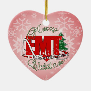 CHRISTMAS EMT Medical Noodtechnicus Keramisch Ornament