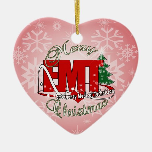 CHRISTMAS EMT Medical Noodtechnicus Keramisch Ornament (Voorkant)