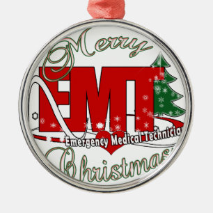 CHRISTMAS EMT Medical Noodtechnicus Metalen Ornament