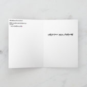 'Christmas Encounters' schilderij op een Bedankkaart (Binnen)