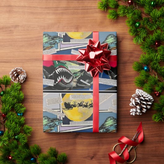 'Christmas Encounters' schilderij op een Cadeaupapier (Feestdagen Geschenken)