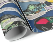 'Christmas Encounters' schilderij op een Cadeaupapier (Rol Hoek)