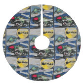 'Christmas Encounters' schilderij op een Kerstboom Rok (Voorkant)