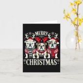 Christmas English Bulldog Mom English Bulldog Chri Kaart (Gele Bloem)