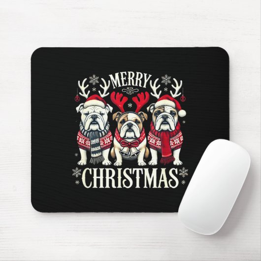 Christmas English Bulldog Mom English Bulldog Chri Muismat (Met muis)