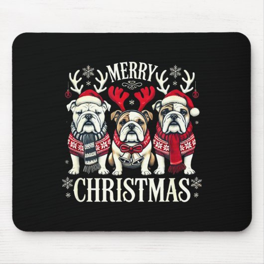 Christmas English Bulldog Mom English Bulldog Chri Muismat (Voorkant)