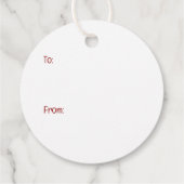 Christmas English Bulldog Reindeer Bedankjes Labels (Achterkant)