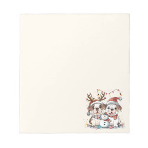Christmas English Bulldogs Notitieblok