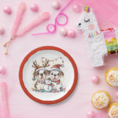 Christmas English Bulldogs Papieren Bordje (Feest)