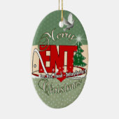 CHRISTMAS ENT DOCTOR EAR, NOSE, THROAT KERAMISCH ORNAMENT (Rechts)