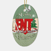 CHRISTMAS ENT DOCTOR EAR, NOSE, THROAT KERAMISCH ORNAMENT (Links)