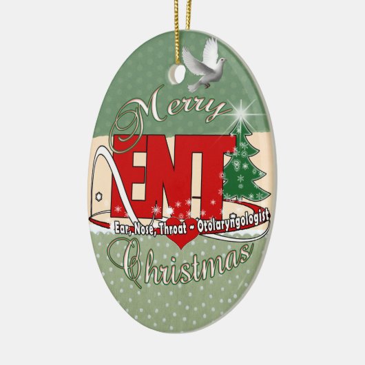 CHRISTMAS ENT DOCTOR EAR, NOSE, THROAT KERAMISCH ORNAMENT (Links)