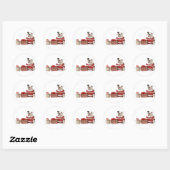 CHRISTMAS ENVELOPE STICKER BULLDOG EN BUNNY (Vel)