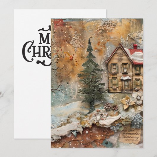 Christmas Ephemera Wenskaart (Voorkant / Achterkant)