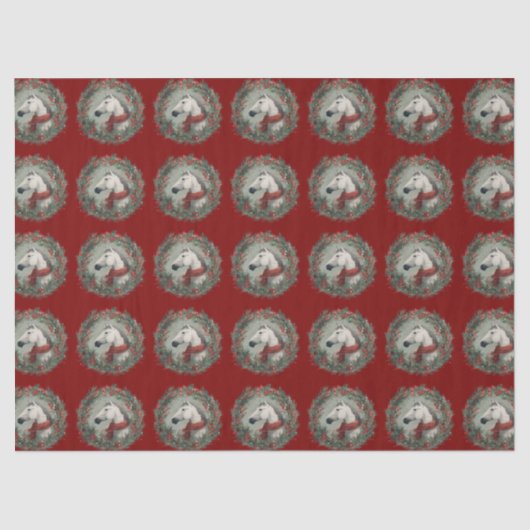 Christmas equestrian gift wrapping  tissuepapier (Voorkant)