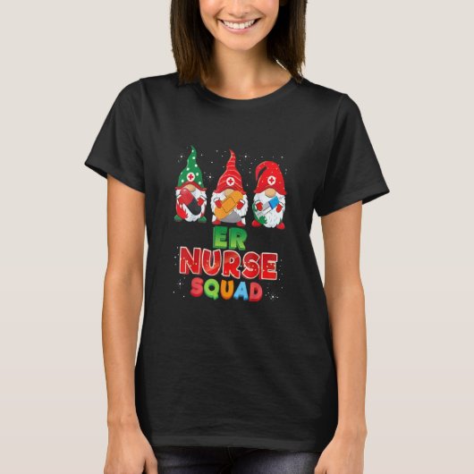 Christmas ER Nurse squad  Christmas Gnome T-shirt (Voorkant)