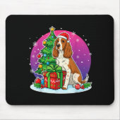 Christmas Er Spaniel Santa Hat Xmas Men Women  Muismat (Voorkant)