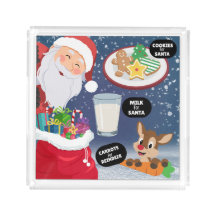 Christmas Eve Cookies and Milk plate, Santa snacks