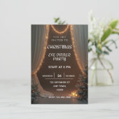 Christmas Eve dinner party invitation template Kaart (Staand voorkant)