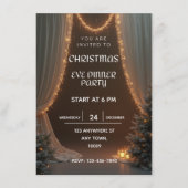 Christmas Eve dinner party invitation template Kaart (Voorkant)
