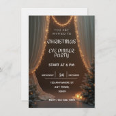 Christmas Eve dinner party invitation template Kaart (Voorkant / Achterkant)