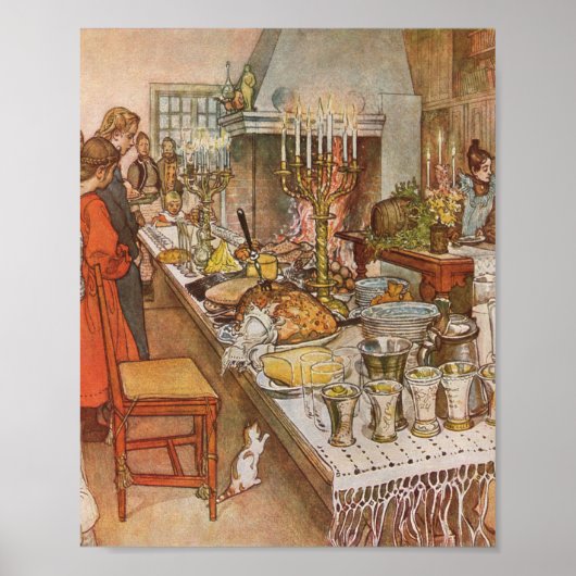 Christmas Eve Julaftonen By Carl Larsson Poster (Voorkant)
