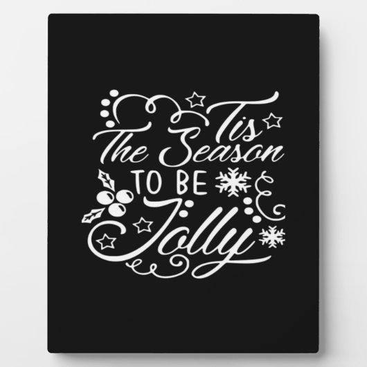 Christmas Eve Merry Christmas Tis The Season Jolly Fotoplaat (Voorkant)