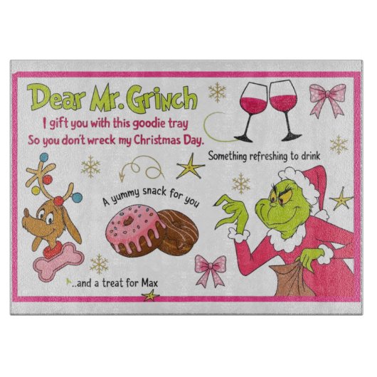 Christmas Eve Santa Milk & Cookie Board  Snijplank (Voorkant)