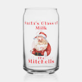 Christmas Eve Santa's Milk Blikvorm Glas (Achterkant)