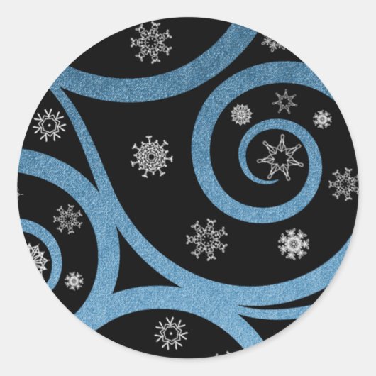 Christmas Eve Snow Swirl Stickers (Voorkant)