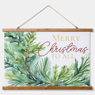 Christmas Evergreen Branch Hangend Wandkleed