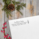 Christmas Evergreen Tree Modern Retouradres Zelfinktende Stempel