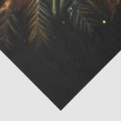 Christmas Evergreen Verlichte krans Joy Tissuepapier (Detail)